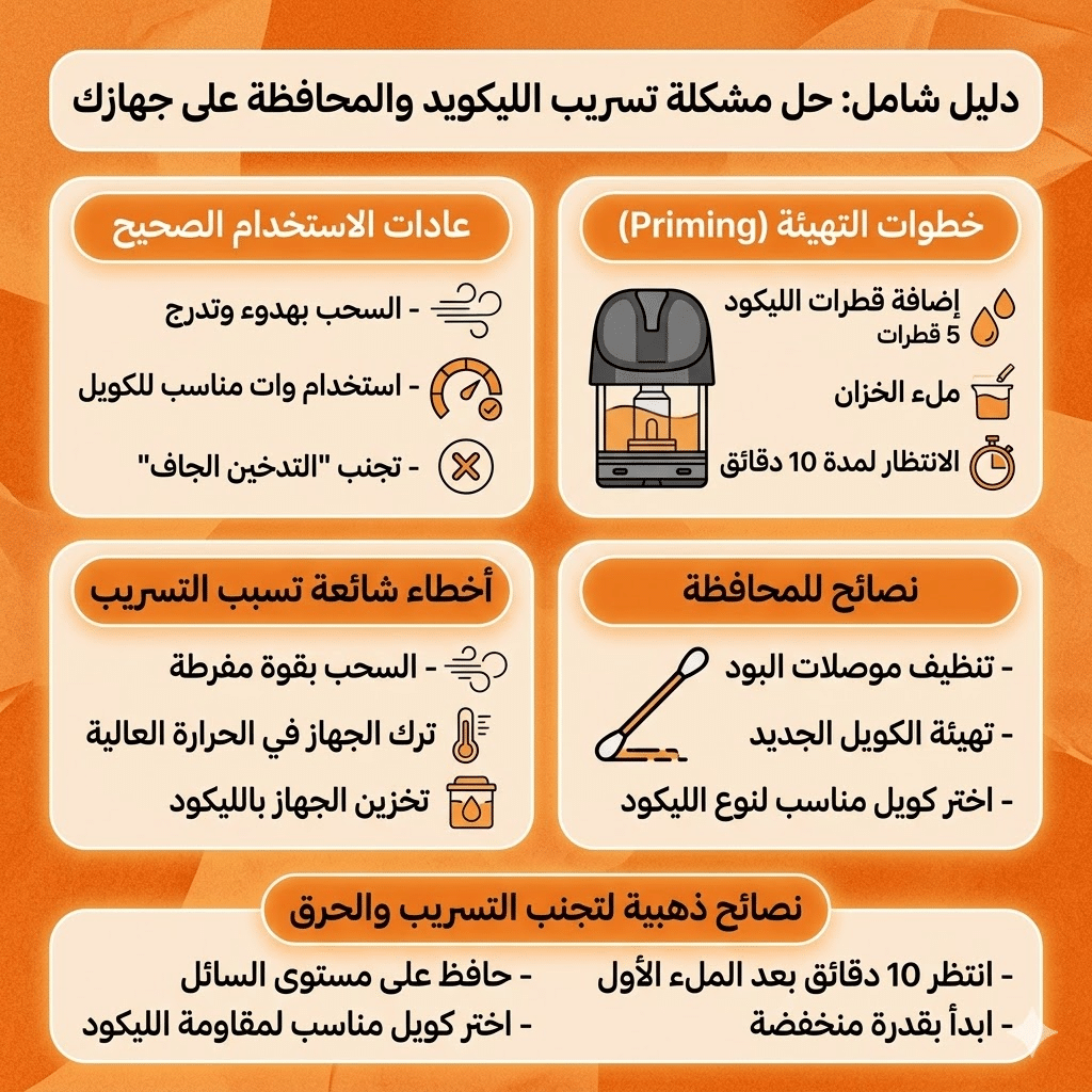 حل مشكلة تسريب الليكويد: دليل شامل للمحافظة على جهازك 